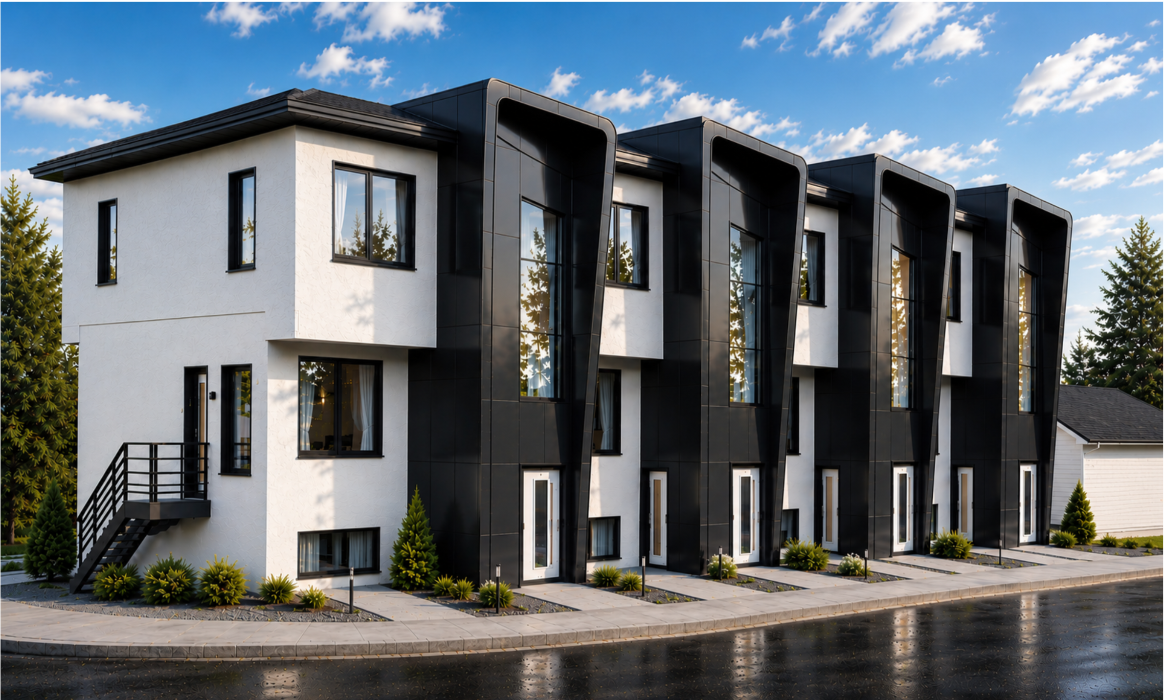 Exterior view of Glamorgan 8-Plex