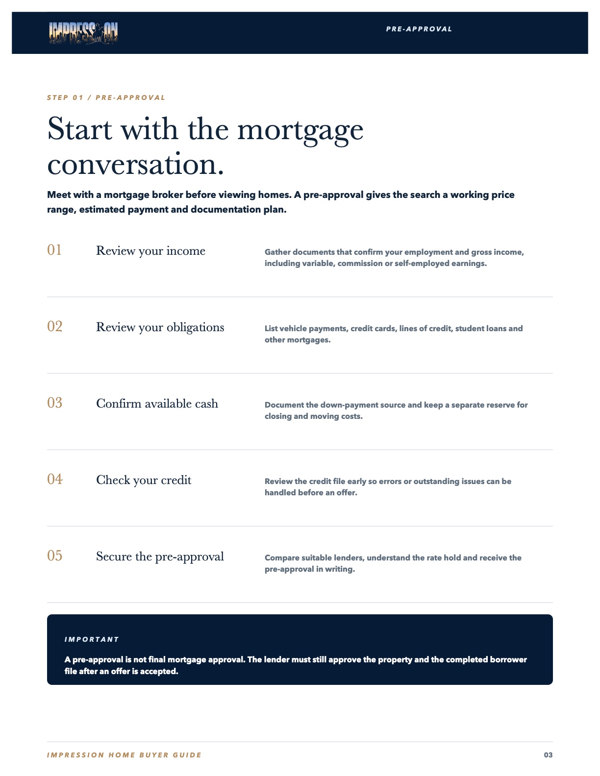 Start with the mortgage conversation. page preview