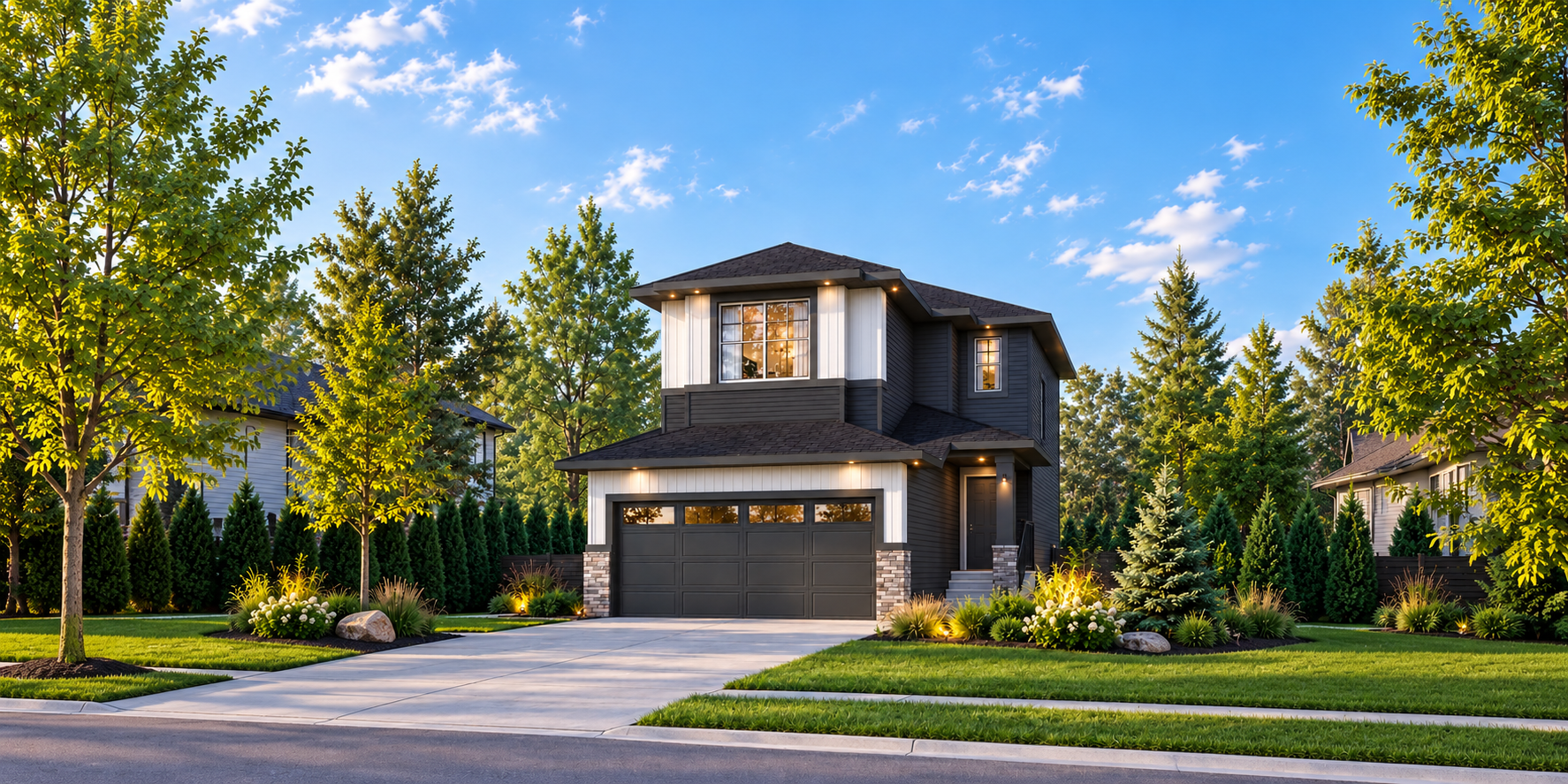 Front Double-Car Garage Home opportunity in Livingston, Calgary